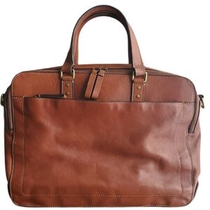 Vintage FOSSIL leather Briefcase Laptop Travel Bag
